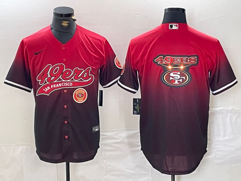 Men San Francisco 49ers Blank Red Joint Name 2024 Nike Limited NFL Jersey style 8->san francisco 49ers->NFL Jersey